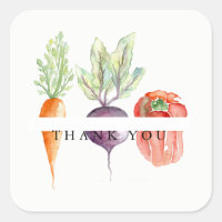 Merci d'aquarelle Veggie Patch
