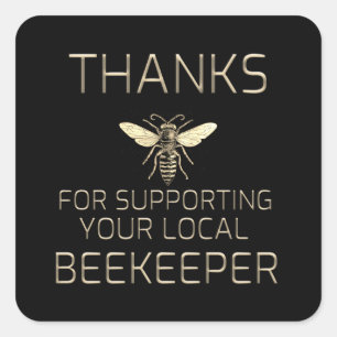 Sticker Carré Merci D'Avoir Soutenu La Reine D'Or De L'Abegardie