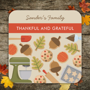 STICKER CARRÉ MERCI DE DONNER DES COOKIES RECONNAISSANTS ET RECO