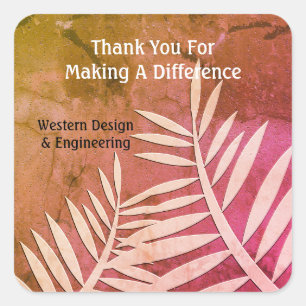 Sticker Carré Merci de l'entreprise d'appréciation des employés