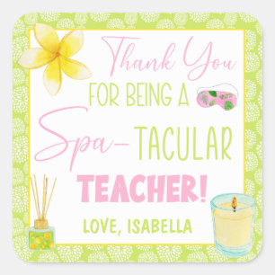 Sticker Carré Merci d'être un enseignant Spa-enseignant