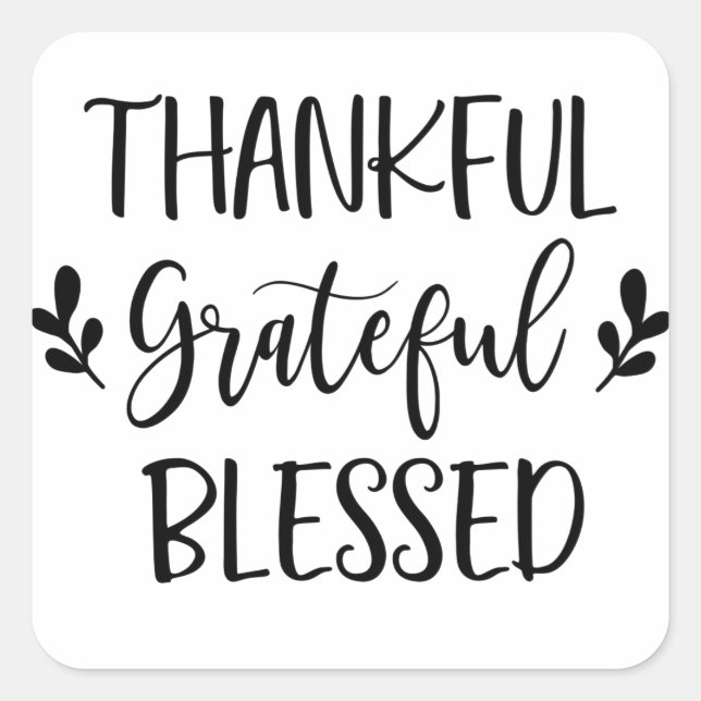 Sticker Carré Merci gracieux béni (Devant)