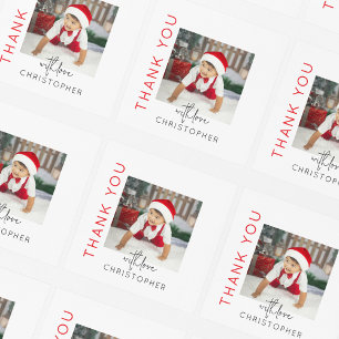 Sticker Carré Merci photo pour enfants