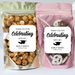 Sticker Carré Merci pour célébrer la classe de graduation de 202