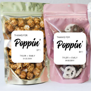 Sticker Carré Merci Pour Poppin By Fête des mariées Wedding Favo