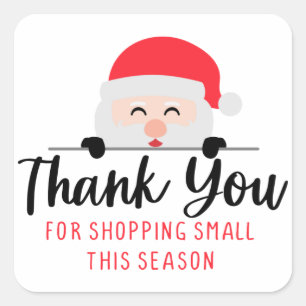 Sticker Carré Merci pour Shopping Small