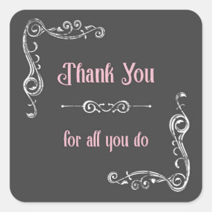 Sticker Carré Merci pour tout ce que vous faites