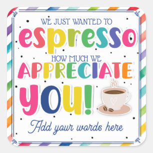 Sticker Carré Merci pour tout ce que vous faites!