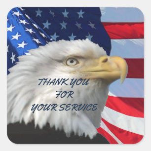 STICKER CARRÉ MERCI POUR VOTRE SERVICE