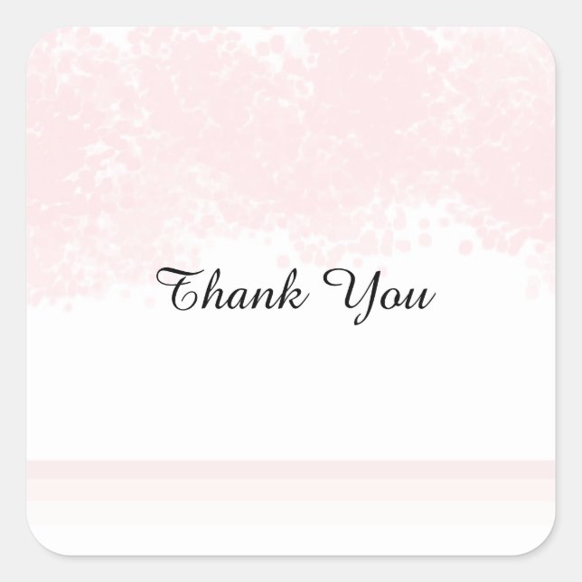 Sticker Carré Merci rose (Devant)