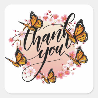 Sticker Carré merci stiker