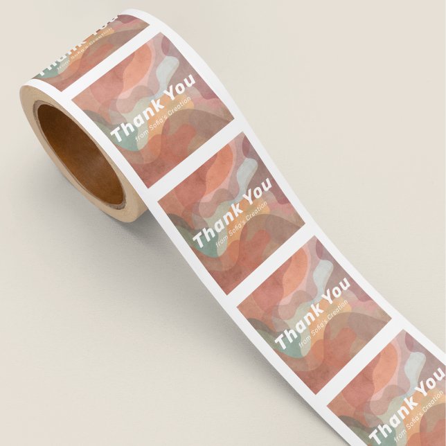 Sticker Carré Merci Watercolor  (Créateur téléchargé)