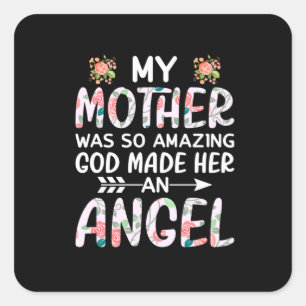 Sticker Carré Mère Art Ma Mère Un Ange