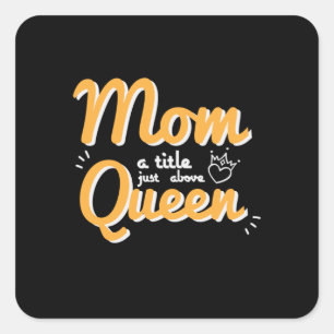 Sticker Carré Mère Art Maman Un Titre Juste Au-Dessus De La Rein