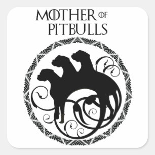 Sticker Carré Mère des Pitbulls