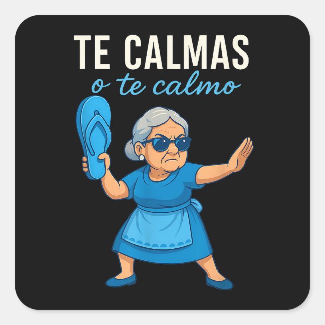 Sticker Carré Mère espagnole mexicaine drôle (Devant)