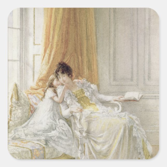 Sticker Carré Mère et enfant, 1864 (Devant)