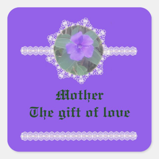 Sticker Carré Mère - Le don de l'amour (Devant)