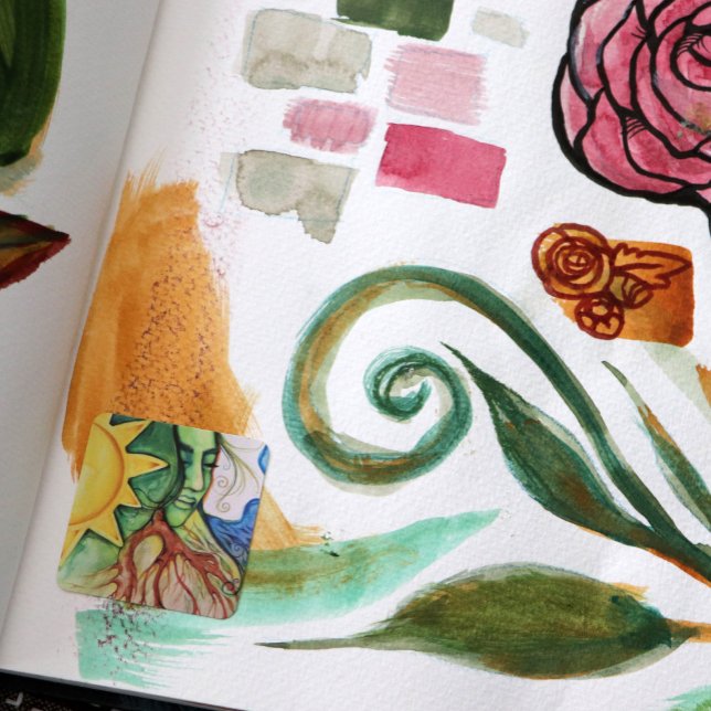 Sticker Carré Mère Terre Déesse Gaia (Créateur téléchargé)