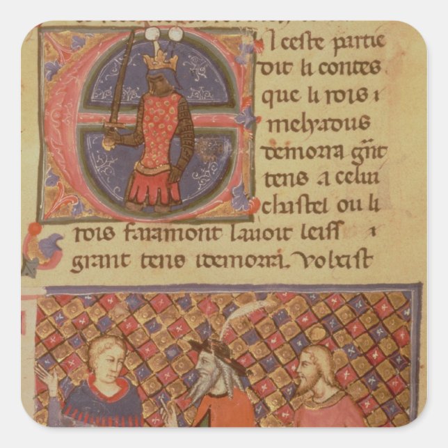 Sticker Carré Merlin tutorat Arthur (Devant)