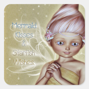 Sticker Carré Mermaid Kisses