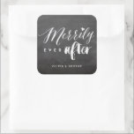 Sticker Carré Merrily Jamais après Chalkboard Mariage<br><div class="desc">Conçu par fat*fa*tin. Facile à customiser avec votre propre texte,  photo ou image. Pour des demandes personnalisées,  veuillez contacter fat*fa*tin directement. Des frais personnalisés s'appliquent. www.zazzle.com/fat_fa_tin www.zazzle.com/color_therapy www.zazzle.com/fatfatin_blue_knot www.zazzle.com/fatfatin_red_knot www.zazzle.com/fatfatin_mini_me www.zazzle.com/fatfatin_box www.zazzle.com/fatfatin_design www.zazzle.com/fatfatin_ink</div>