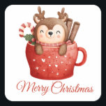 Sticker Carré MERRY CHRISTMAS<br><div class="desc">Découvrez l'esprit des fêtes avec notre Sticker Carré de Noël ! Ce charmant autocollant présente l'essence de Noël avec des symboles de saison classiques et des couleurs vives. Parfait pour décorer des cadeaux, des cartes, des enveloppes ou des objets personnels, cet autocollant carré ajoute une touche festive à vos créations...</div>