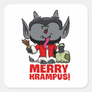 STICKER CARRÉ MERRY KRAMPUS