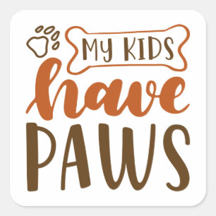 Sticker Carré Mes Enfants Ont Des Patrouilles