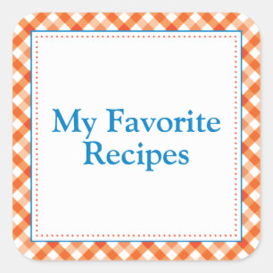 Sticker Carré Mes recettes favorites