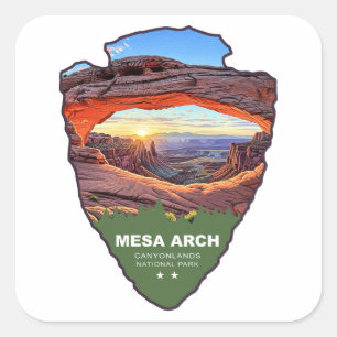 Sticker Carré Mesa Arch Canyonlands Parc national Arrowhead