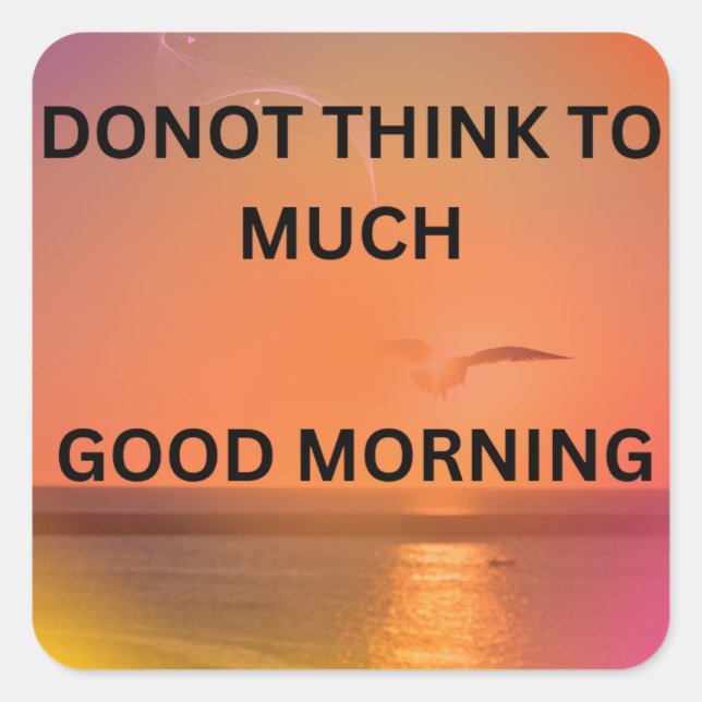 STICKER CARRÉ MESSAGE DE BON MATIN  (Devant)