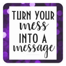 Message inspirant ; Purple Bokeh