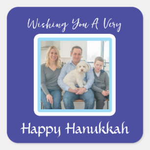 Sticker Carré Message JOYEUX HANUKKA PHOTO