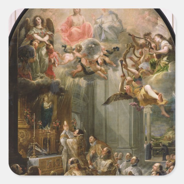 Sticker Carré Messe pour l'Ordre des Trinitéens, 1666 (Devant)