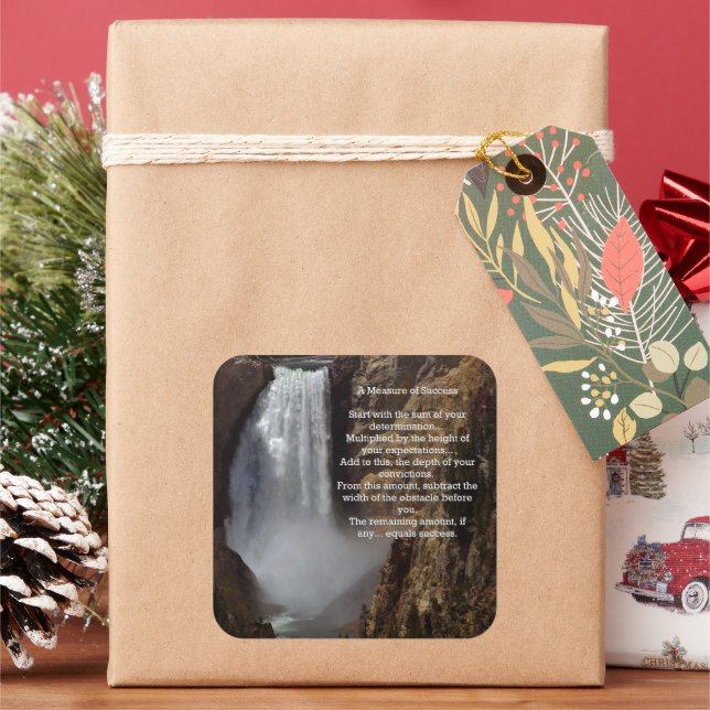 Sticker Carré Mesure du succès Inspirationnel (vacances)