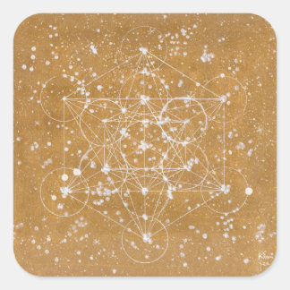 Sticker Carré Metatron's Cube Stecker