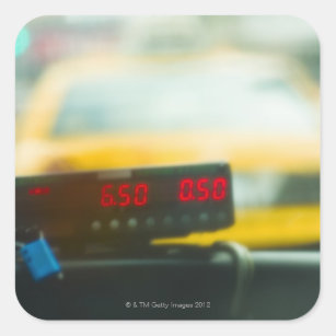 Sticker Carré Mètre de taxi