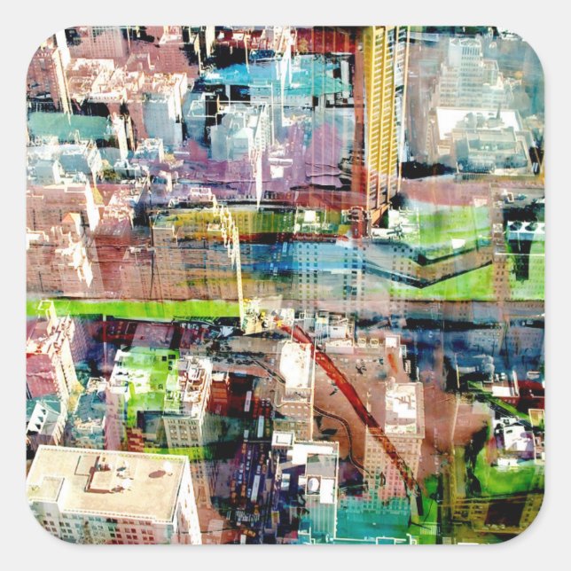 Sticker Carré Métropole II (Devant)