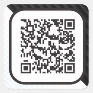 Sticker Carré Mettez votre code analysable de QR sur ces