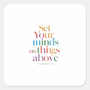 Sticker Carré Mettez Votre Esprit Avec Cible Céleste : Colossien