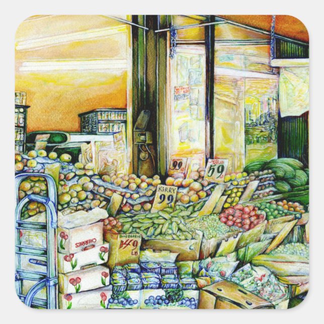 Sticker Carré Mettre à mal la gentrification artistique (Devant)