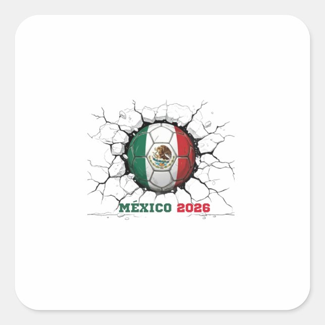 Sticker Carré "Mexique 2026 : Fierté et Passion (Devant)