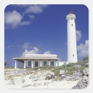 Sticker Carré Mexique, Cozumel. Phare de Punta Sur Celarain.
