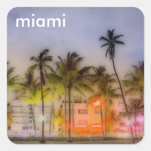Sticker Carré Miami Beach