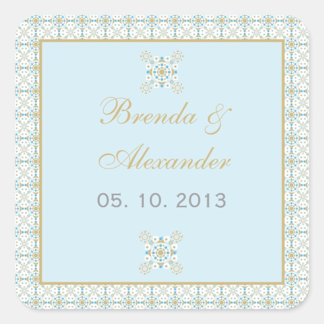 Sticker Carré Miami -Enveloppe sceau (Devant)