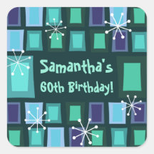 Mid Century Moderne 60e anniversaire Turquoise