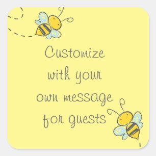 Sticker Carré Miel Bee