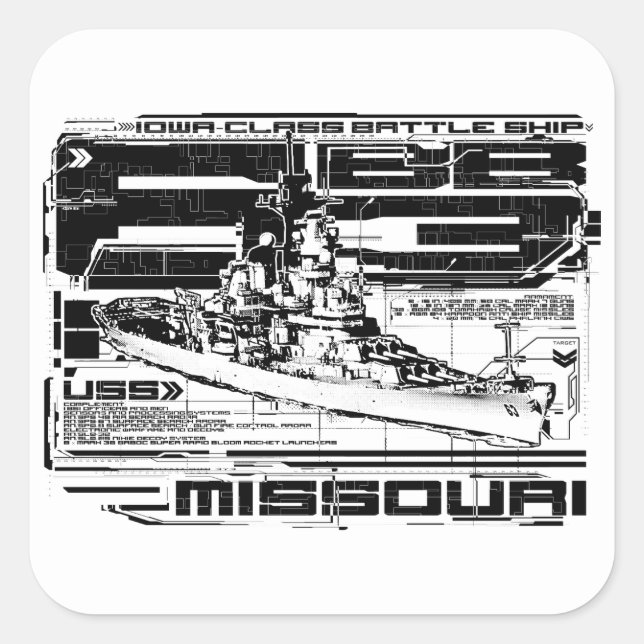 Sticker Carré Mighty Mo (Devant)