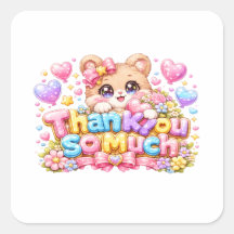 Mignon Kawaii Merci Beaucoup Ours en Peluche Paste